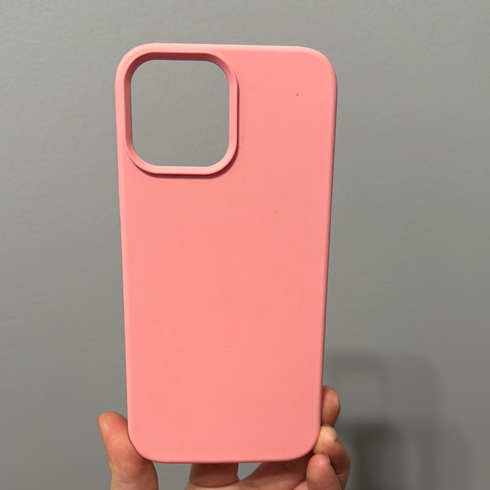 Pink Silicone iPhone 13 pro max Case